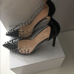 Black spiked heels
